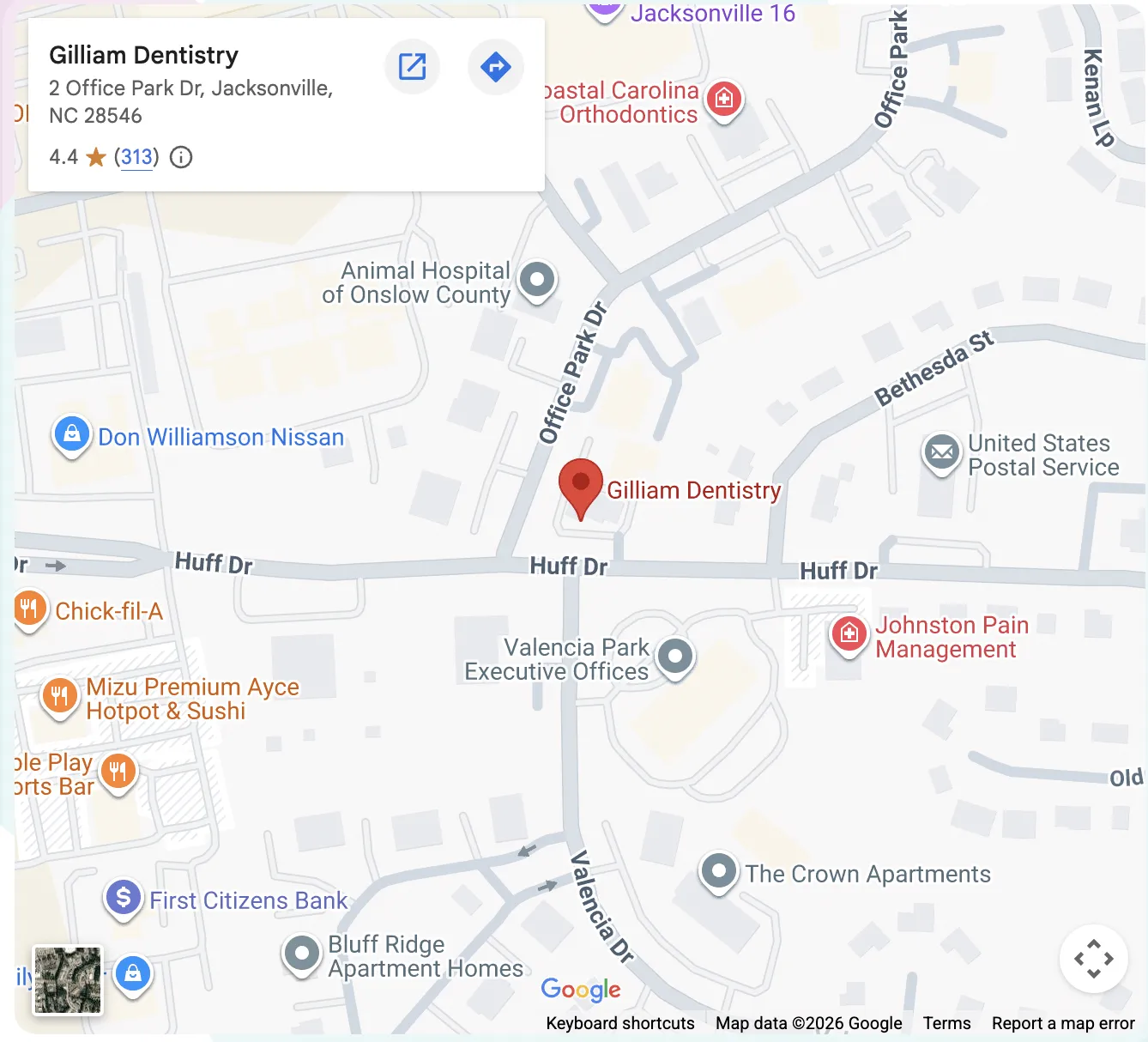 gilliam dentistry map